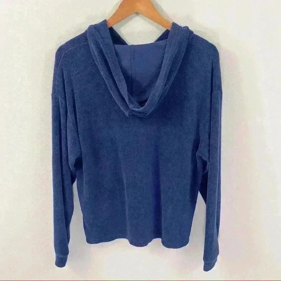 Adyson Parker navy terry hooded sweatshirt - Picture 3 of 3